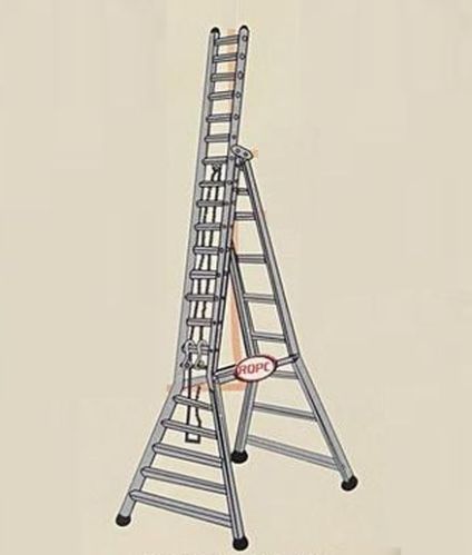 RQPC Polished Metal Self Supporting Telescopic Ladder For Construction, Industrial