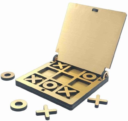Wooden Tic Tac Toe Portable Game, Style : Antique