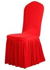 Plain Satin Chair Cover, Color : Red