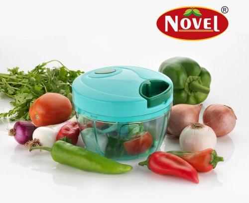 Stainless Steel Plastic Handy Vegetable Chopper, Color : Blue