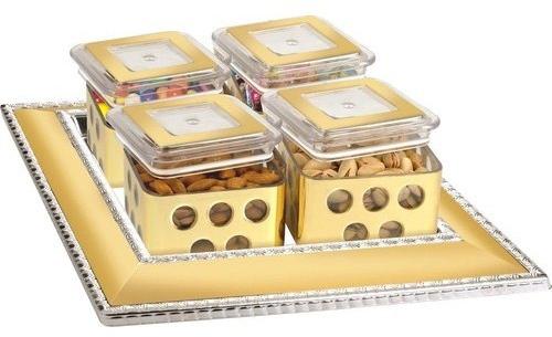 Plastic Dry Fruit Boxes, Shape : Square