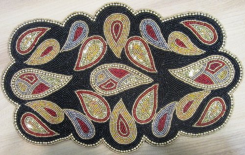 Glass Bead Table Placemats, Size : 12' /7'