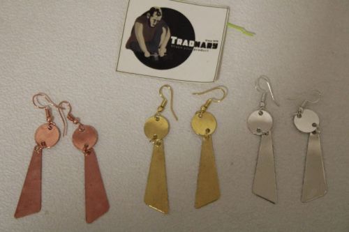 Triangle Shape Plain Design Brass Earring & Copper Earring From Tradnary