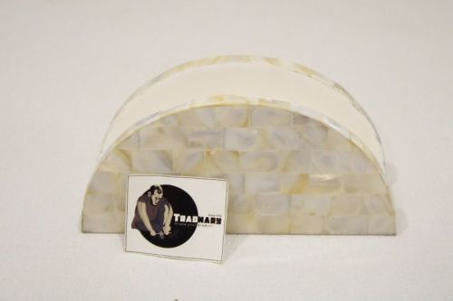 Mother Of Pearl Inlay Semi Circle Shape Tissue Holder