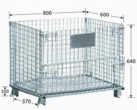 Iron Wire Mesh Pallet Cage, Weave Style : Welded