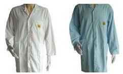 Cotton Grid ESD Anti Static Apron, Color : Blue, White