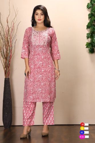 Kurti Pant Set..., Color : 3