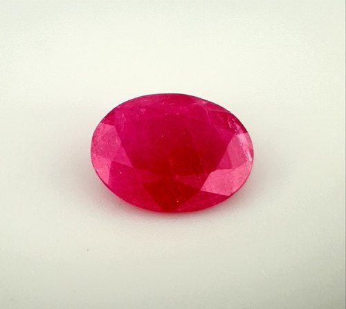 Oval Ruby Gemstone, Color : Pink