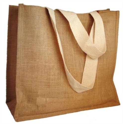 Plain Jute Shopping Bag, Style : Handled