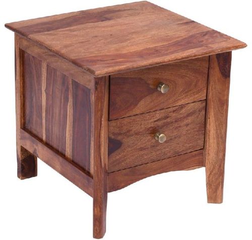 Square Wooden Bedside Table, For Hotel, Home, Pattern : Plain