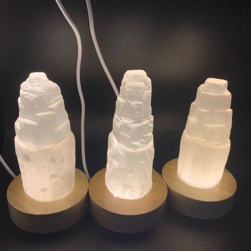 4 Inches Selenite Tower Lamp, For Home, Hotel, Style : Modern