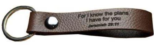 Polished Printed KR-006 Leather Keyring, Size : Standard