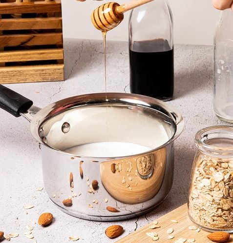 Aurum Coated Daily Plus Round Saucepan, For Cooking, Certification : ISI Certified