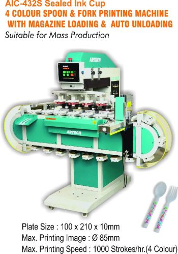 Multi Colour Pad Printing Machine, Plate Type : 100x210x10