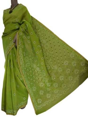 Chikankari Chanderi Sarees, Occasion : Festival Wear