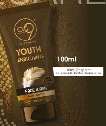 OXI9 24ct Gold Face Wash, Packaging Type : Plastic Tube