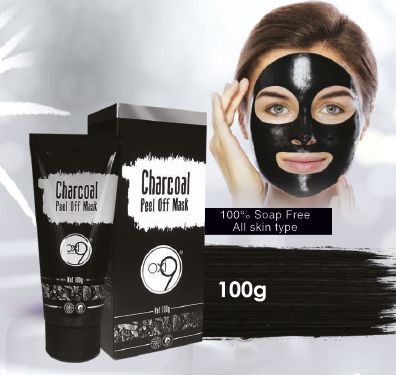 OXI9 Charcoal Peel Off Mask, For Face Use, Color : Black