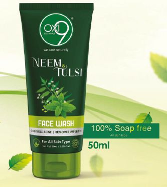 OXI9 Neem Tulsi Face Wash, Packaging Size : 100 Ml