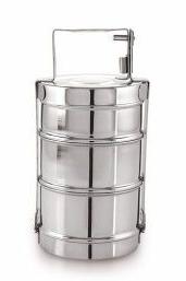 Polished Stainless Steel Bombay Tiffin, Shape : Round