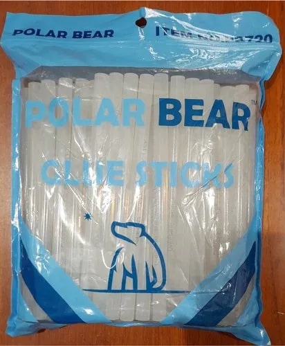 Manaul Plastic Polar Bear Clear Glue Sticks