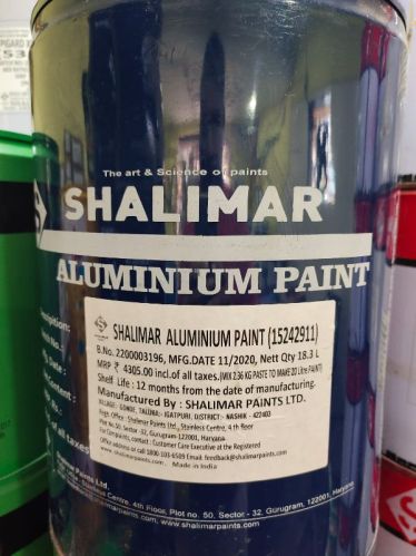 Shalimar Aluminium Paints, For Brush, Roller, Spray Gun, Packaging Type : Can