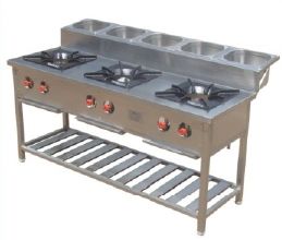 Three Burner Chinese Range, For Restaurant