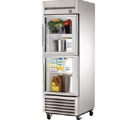 Polished Two Door Glass Refrigerator, Shape : Rectangular