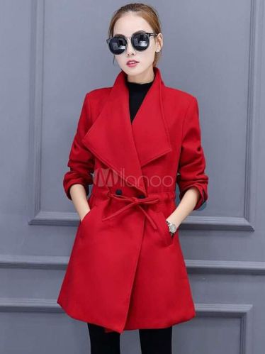 Women Over Coat, Color : Red