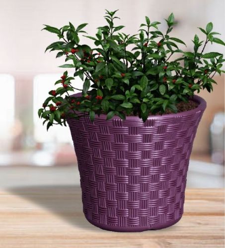 Alexa Plastic Pot, For Outdoor Use Indoor Use, Shape : Round