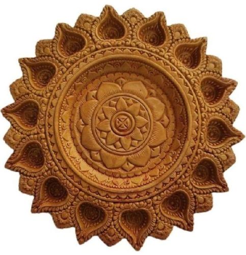 Hand Painted Big Clay Diya, For Decoration Use, Style : Dried
