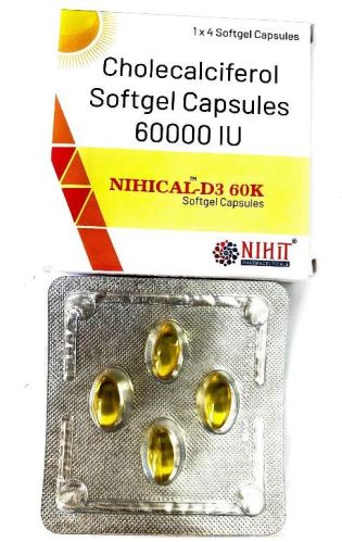 Nihical-D3 60K Softgel Capsules, For Hospital, Clinical