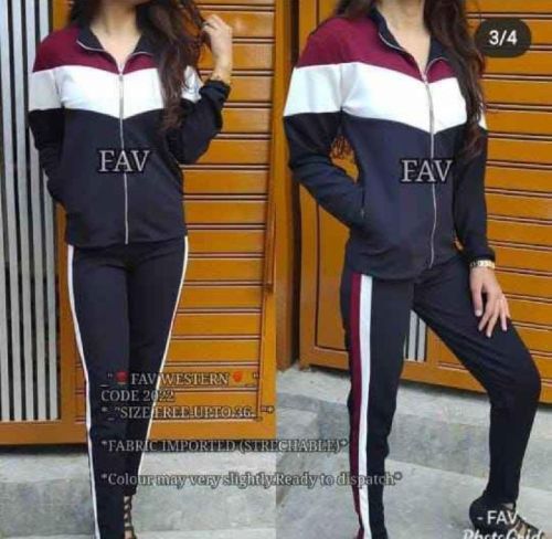 Ladies Lycra Track Suit, Stitch Type : Stitched