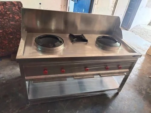 3 Burner Chinese Gas Range, For Commercial