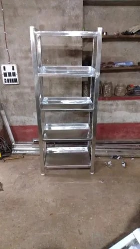 Stainless Steel Kitchen Storage Rack, For Supermarket, Rack Type : Free Standing Unit