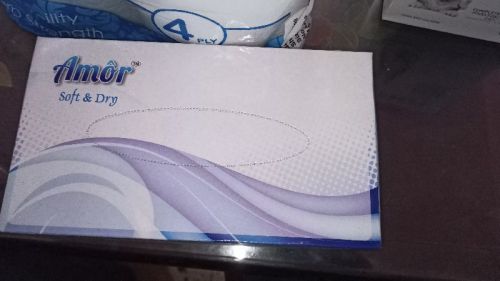 Amor Plain Facial Tissue Paper, Shape : Rectangular, Square