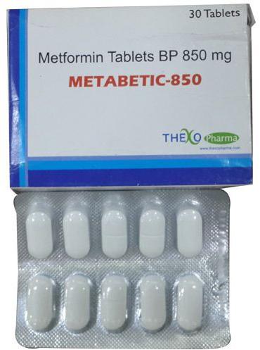 Metabetic 850mg Tablets, Type Of Medicines : Allopathic