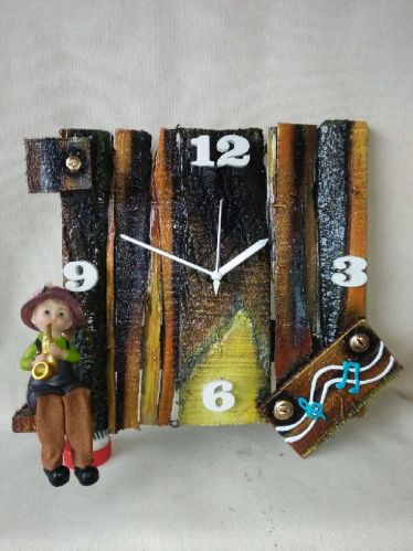 Wooden Mural Wall Clock, Display Type : Analog