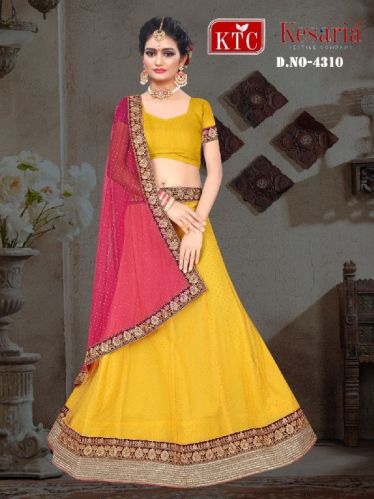 Net Embroidered Lehenga Choli, Size : Multisize