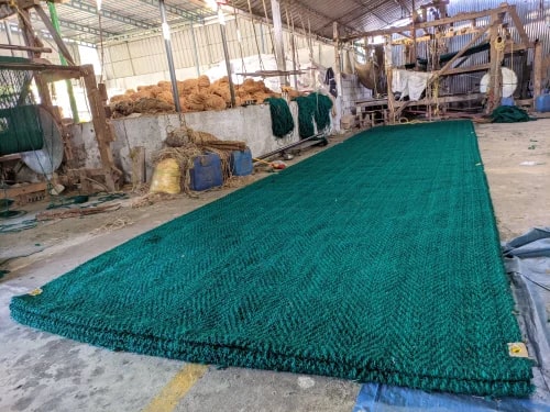 Plain Coir Cricket Pitch Mats, Size : 66'x9' Feet