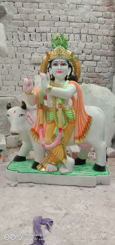 Makarana Plain Marble Krishna Statue, Certification : ISO 9001:2008 Certified