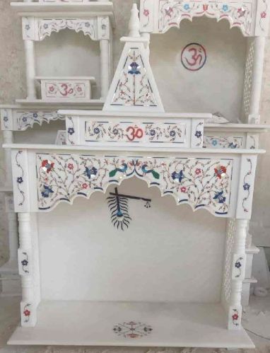 Polished White Marble Temple Multisize