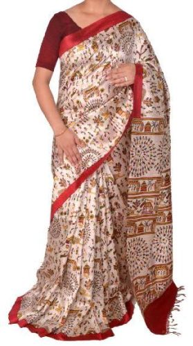 Stitched Chanderi Silk Saree, For Anti-Wrinkle, Shrink-Resistant, Technics : Machine Made