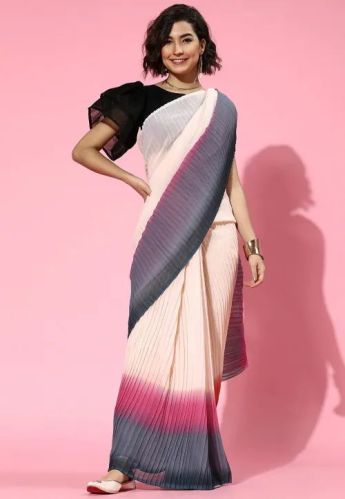 Chiffon Saree, For Easy Wash, Dry Cleaning, Anti-Wrinkle, Packaging Type : Packet, Polythin, Poly Bag