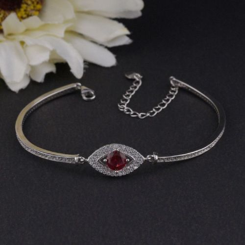 Color Of Love Red Gems Diamond Studded Bracelet