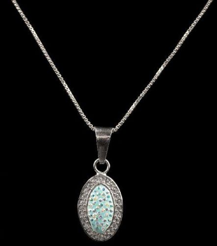 Lucky Sky Color and Diamond Necklace