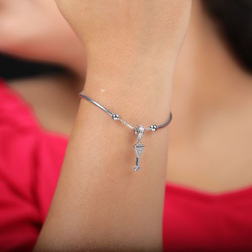 Kilory Jwewlry Plain Sterling Silver Bracelet, Gender : Female