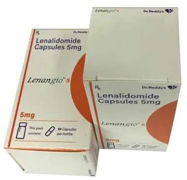 Lenangio 5mg Capsules, For Hospital, Clinic, Composition : Lenalidomide