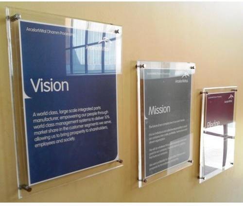 Square Acrylic Display Board, For Advertising, Color : Multicolor