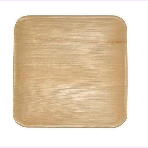 10 Inch Square Areca Leaf Plate, For Serving Food, Feature : High Strength, Good Quality