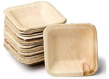 8 Inch Square Areca Leaf Plate, For Serving Food, Feature : High Strength, Good Quality